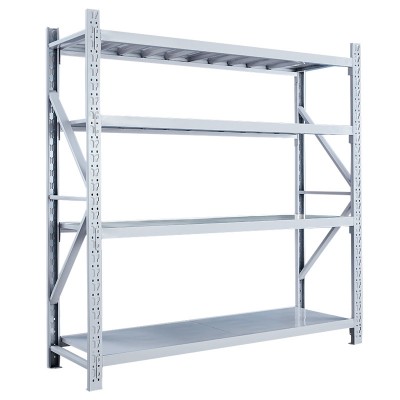 Factory Direct Sale White Blue 4 Layers Medium Duty 200kg Boltless Steel Warehouse Storage Rack