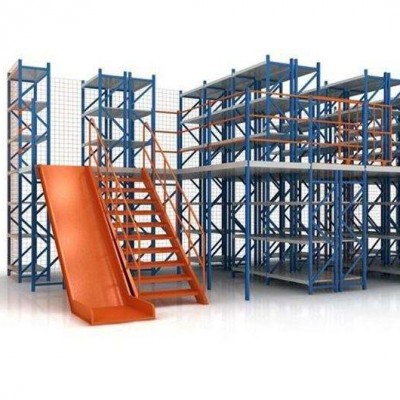 500kg/M2 Guangzhou Warehouse Metal Storage System with Stairs Platform Shelf Rack