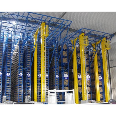 heavy Space Saving Automated Single Column Stacker Crane AS/RS Racking System